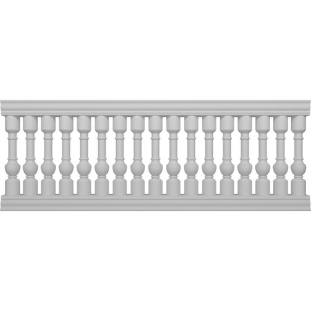 Ekena Millwork Fiberthane York Balustrade Railing Kit, Style C (6 3/8" On-Center Spacing to Pass 4" Sphere Code) BALK42X108YOC